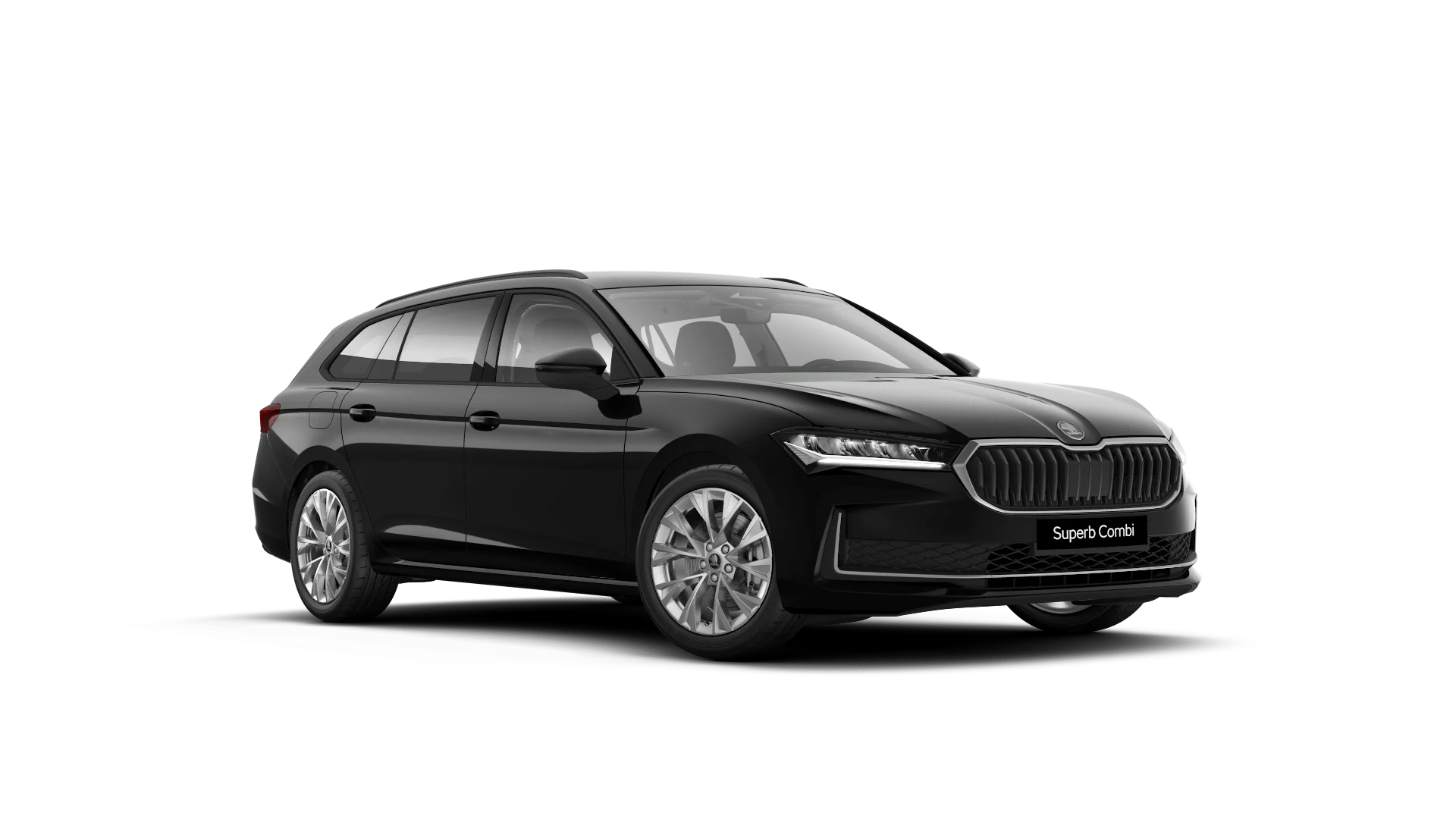 Skoda Superb Selection in Schwarz von vorn