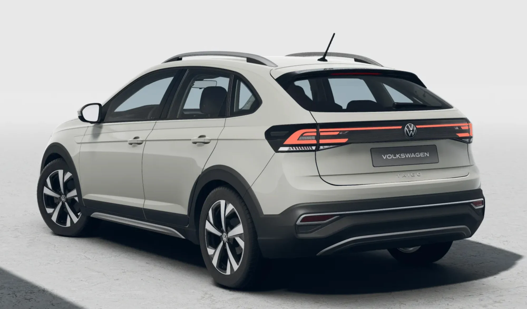 VW Taigo Style in weiß von Hinten