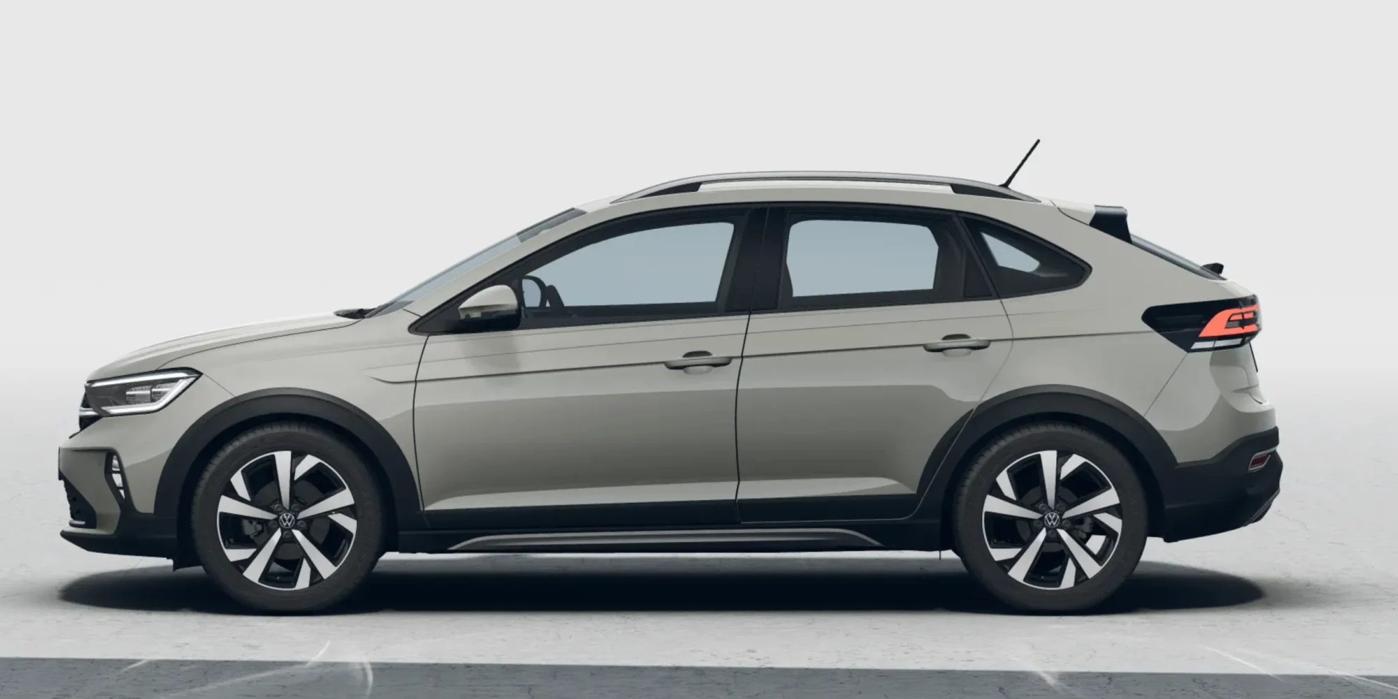 VW Taigo Style in weiß von der Seite