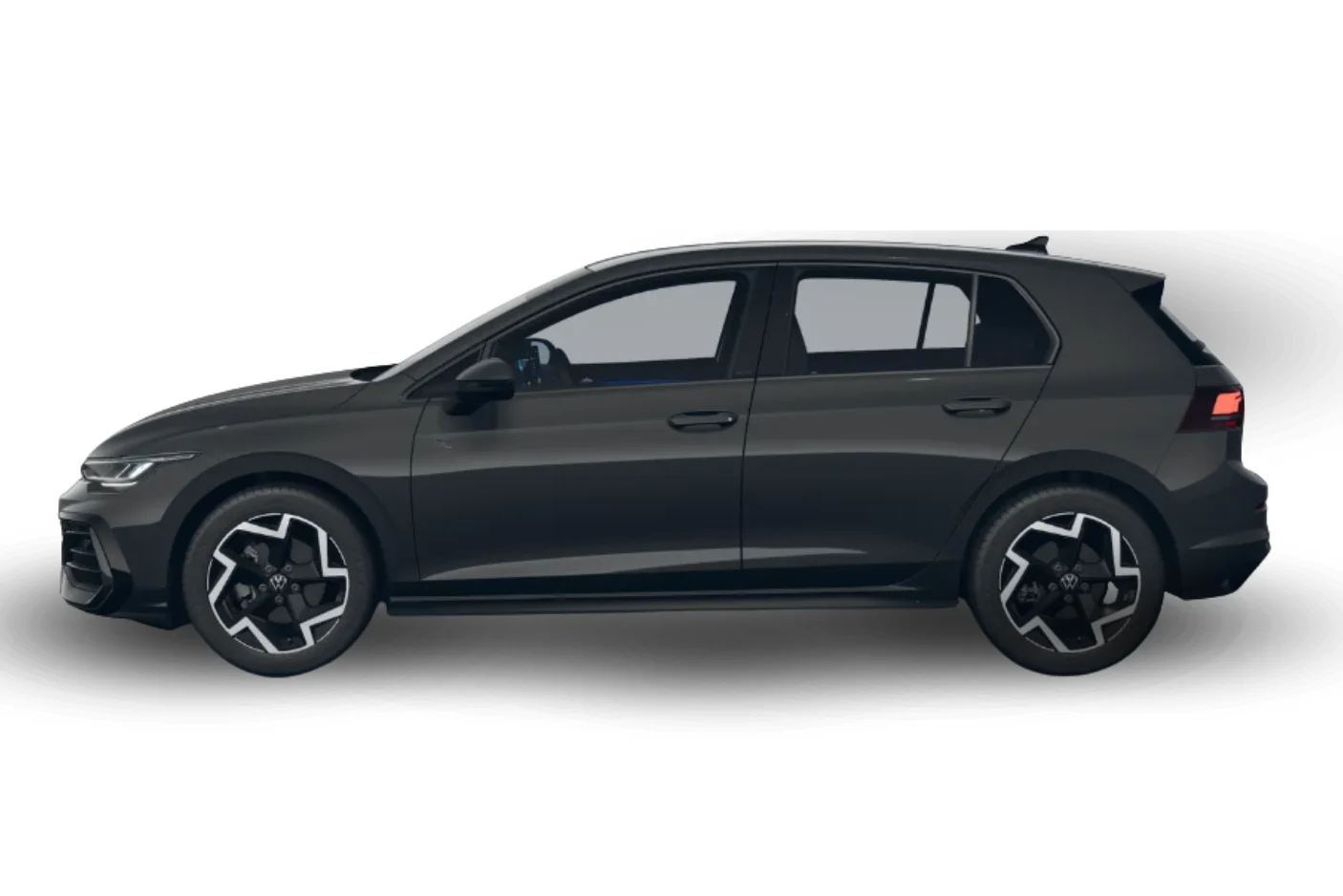 VW Golf VIII R Line in Uranograu freigestellt von der Seite