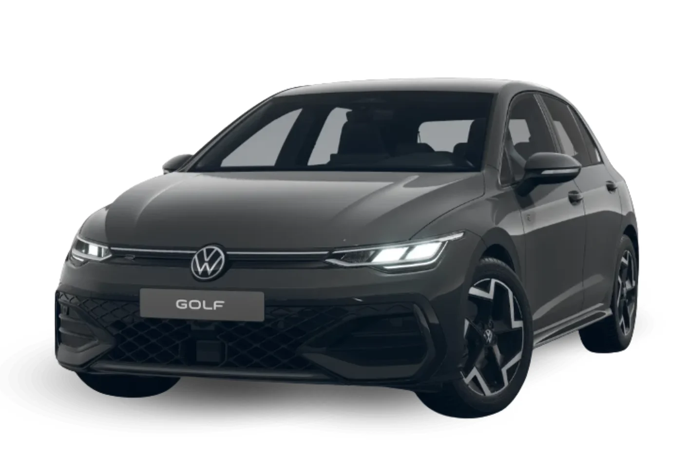 VW Golf VIII R Line in Uranograu freigestellt