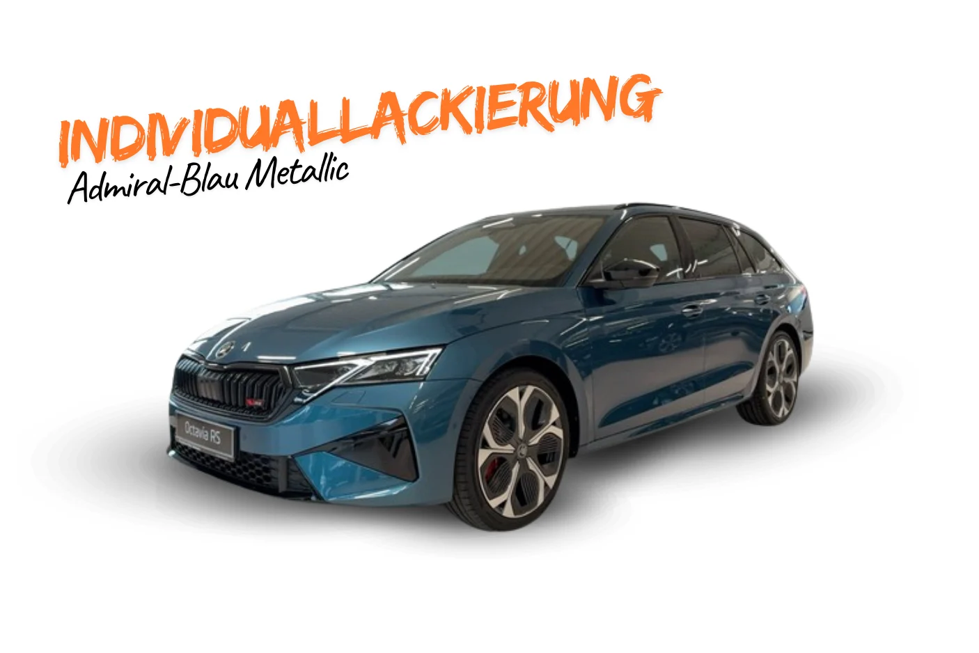 Skoda Octavia RS Admiral Blau freigestellt