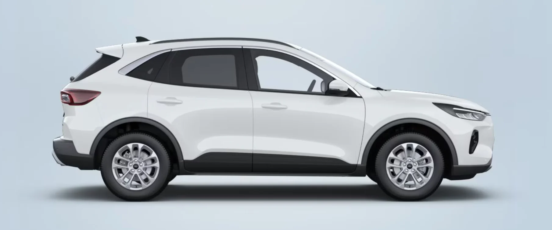Ford Kuga in Weiß von der Seite